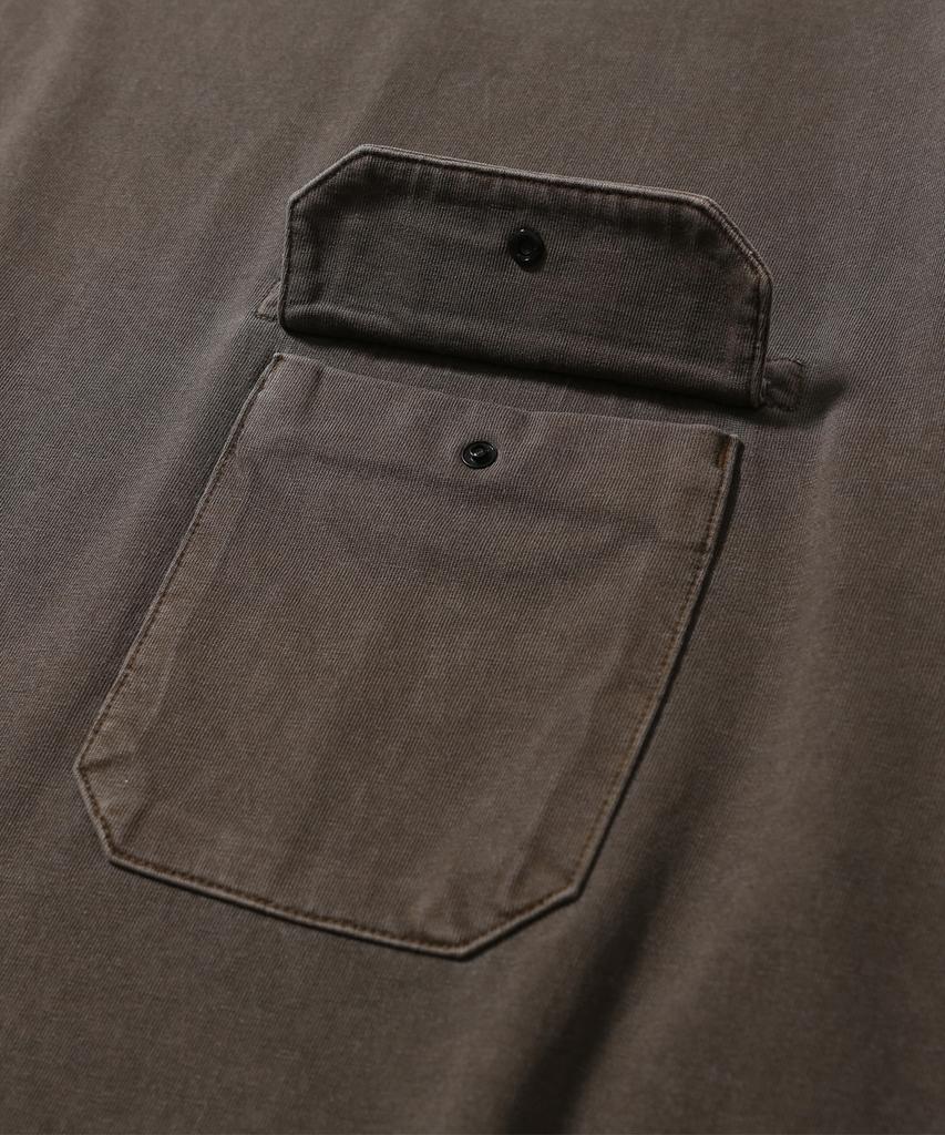 Haebeuopeudyuti Dyed Pocket Half Sleeve Tee (Mocha)