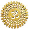 Decorative Metal Mandala Wall Art Home Decor Wooden OM Chakra Round Hanging for Living Room Bedroom Office Hotel Temple Gift