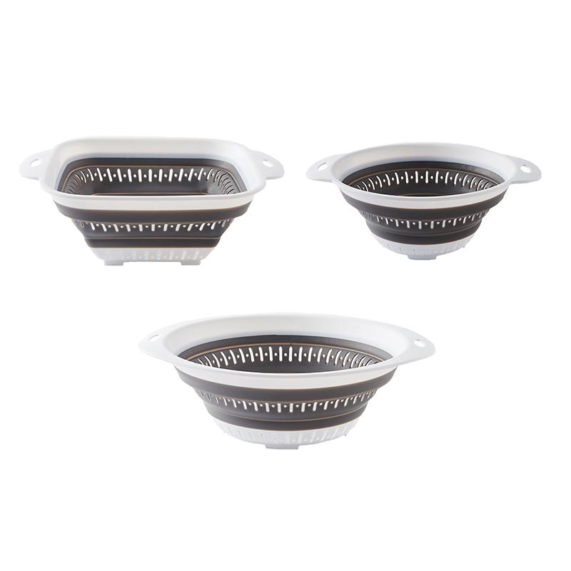 Zusammenklappbarer Silikon Küchenaufbewahrungskorb Mehrzweck Obst Gemüse Abtropfsieb Faltbarer Küchenorganizer Zubehör