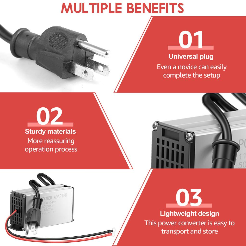 Power Converter 230V to 12V Adapter for Diesel Air Heater For 5KW 8KW Suitable for RV Garage Household Electrical Outlets
