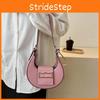 Stylish 2023 Summer New Moon Shoulder Bag With Contrasting Stitching Details