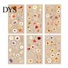 Floral Scrapbook Supplies 6 Sheets/Set Natural Flower Stickers, Waterproof PVC Plants Decals, Retro Stickers Transparent Decorative for DIY