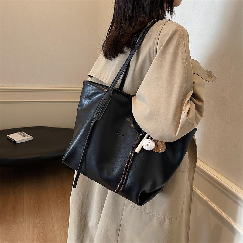 Canvas bag women's bag 2025 new simple fashion large capacity women's shoulder bag casual tote bag