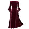 LYRIA Halloween Damenkleider Kostüme Für Damen Langarm Mittelalter Cosplay Vintage Vampir Hexe Viktorianisch Goth Bandagekleid