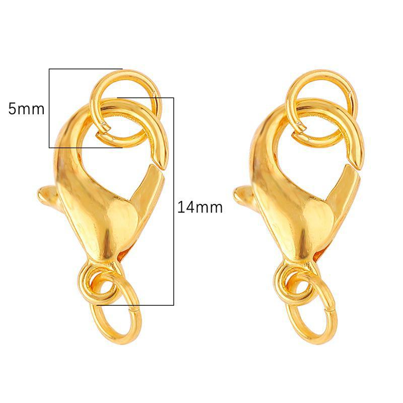Vysoce kvalitní 12mm slitinová humrová spona pro DIY šperky, ideální pro náramky a náhrdelníky. Kombinace jednoho kruhu.
