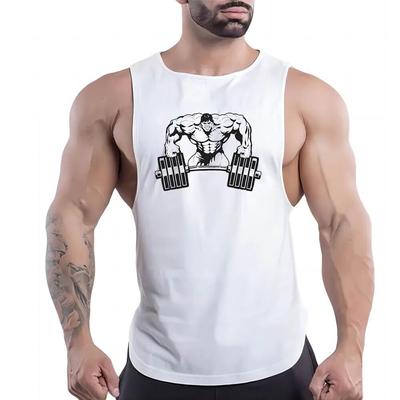 Summer Multi-color Fashion Interesting Printed Adult Men's Sports Vest Exercise Running Vest Tops Comfortable and Breathable