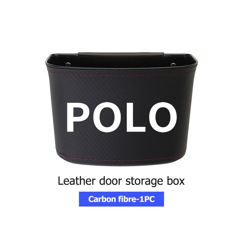 W164Leather Car Door Storage Box Phone Pocket Hanging Organizer For Volkswagen Golf 4 5 6 Tiguan Polo Scirocco Jetta CC