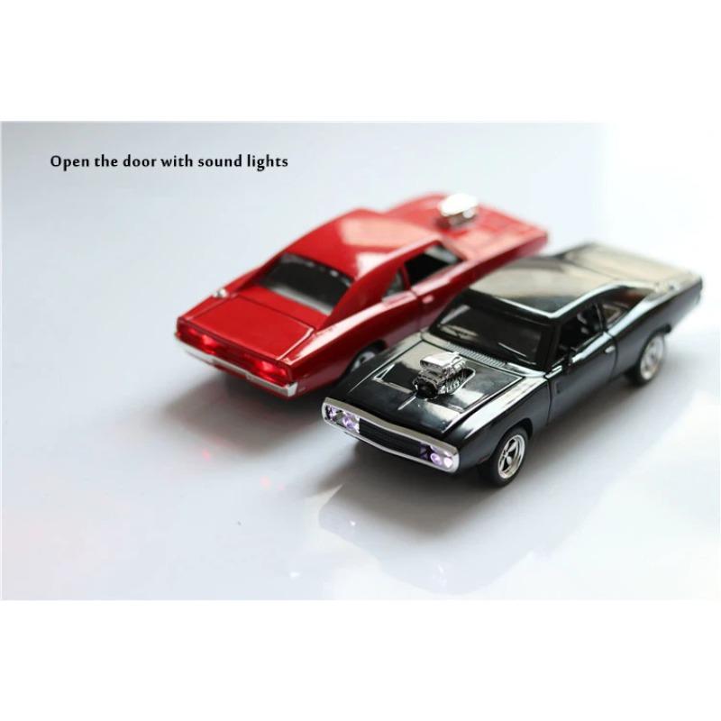 1/32 Dodge Charger The Fast and The Furious Legierungs-Automodelle Kinderspielzeug für Kinder Klassische Metallautos