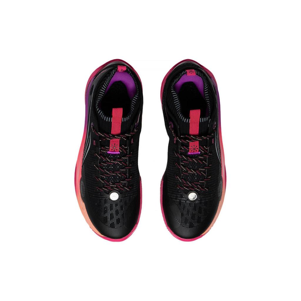 Li Ning Wade 808 Ultra Sunrise Résistantes à l'usure, Résistantes à l'abrasion, Respirantes Basse Tige Chaussures de Basketball Homme Noir ABAS113-4