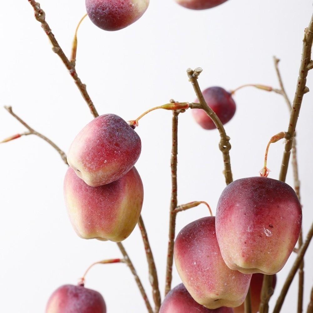 6 Fruit Artificial Fruit Branch Plastic Long Branches Simulation Red Delicious Handmade Realistic Fake Plants Wedding Decor
