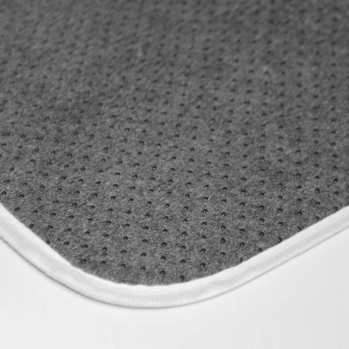 Tapis contour de WC - Havane - 45 x 45 cm - 100% Microfibre - Lavable - Uni