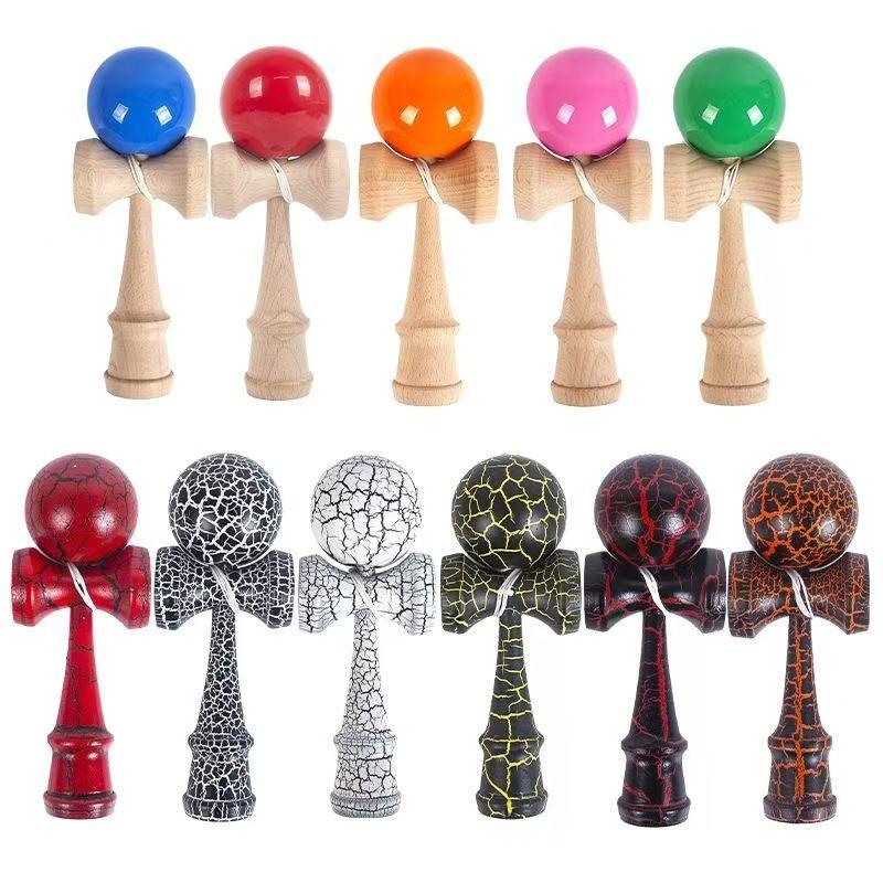 Holzschwert Ball Spielzeug Geschicklichkeitsbecher Traditionelles Kendama Hand-Auge-Koordination Werfen und Fangen Spiele Sport für Erwachsene Jugendliche Jungen