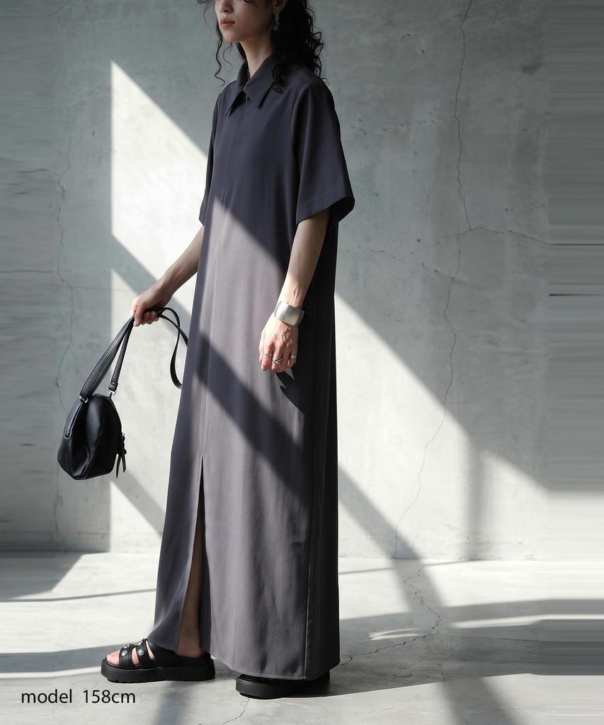 Antiqua shirt dress for regular front solid back Sheer flattering plus sizes 15 Gray Onesize [antiqua] Eye-catching, relaxed-fit women. Long,