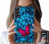 Etui Do Samsung Galaxy S21 Fe - Niebieskie Motylki, Motyl, Kobiece Wzory