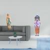 Blessed Geisha Kabuki Kimono Figurine Resin Statue Decorative Artwork Display for Office Car Bedroom