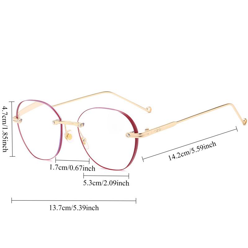 Gradient Ladies Reading Glasses Fashion Anti Blue Ray Presbyopia Eyeglasses Clear Lens Frame Hyperopia Frameless Eyewear