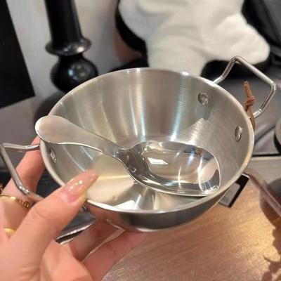 Nerezová domácí kuchyňská miska s uchem Misky na rýžové víno Miska na omáčku Servírování jídla Kuchyňské nádobí