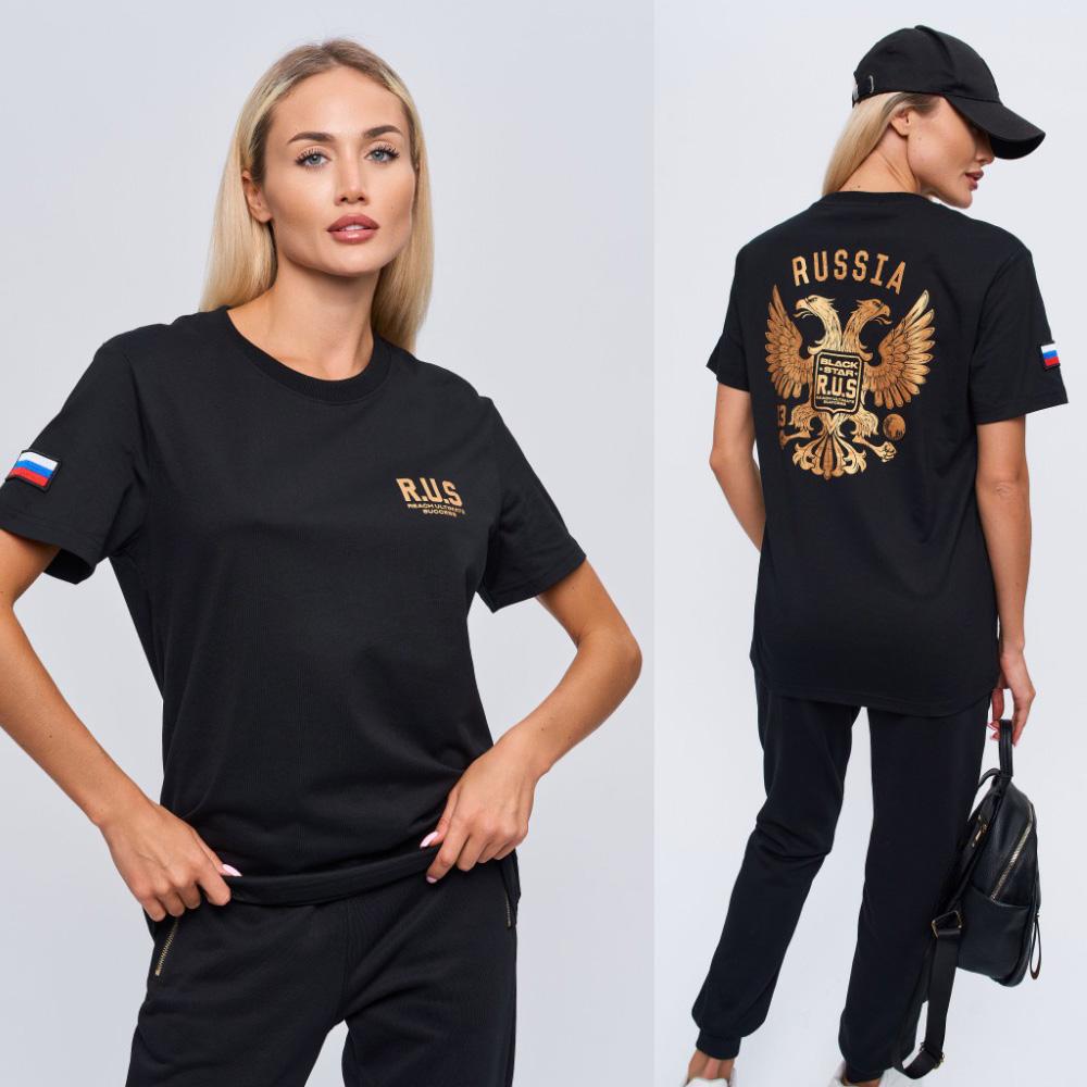 Cool Double Headed Eagle Print Short Sleeved Shirt, Short Sleeved Top, Comfortable and Soft Fabric, Essential for Traveling S