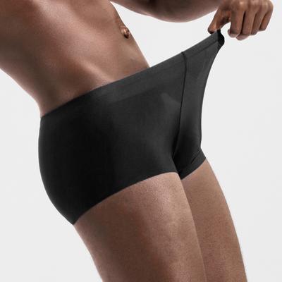 Herren-Boxerunterwäsche, mittelhohe, nahtlose, dünne Shorts, Slips, einfarbig, schnelltrocknend, atmungsaktiv, glattes Höschen