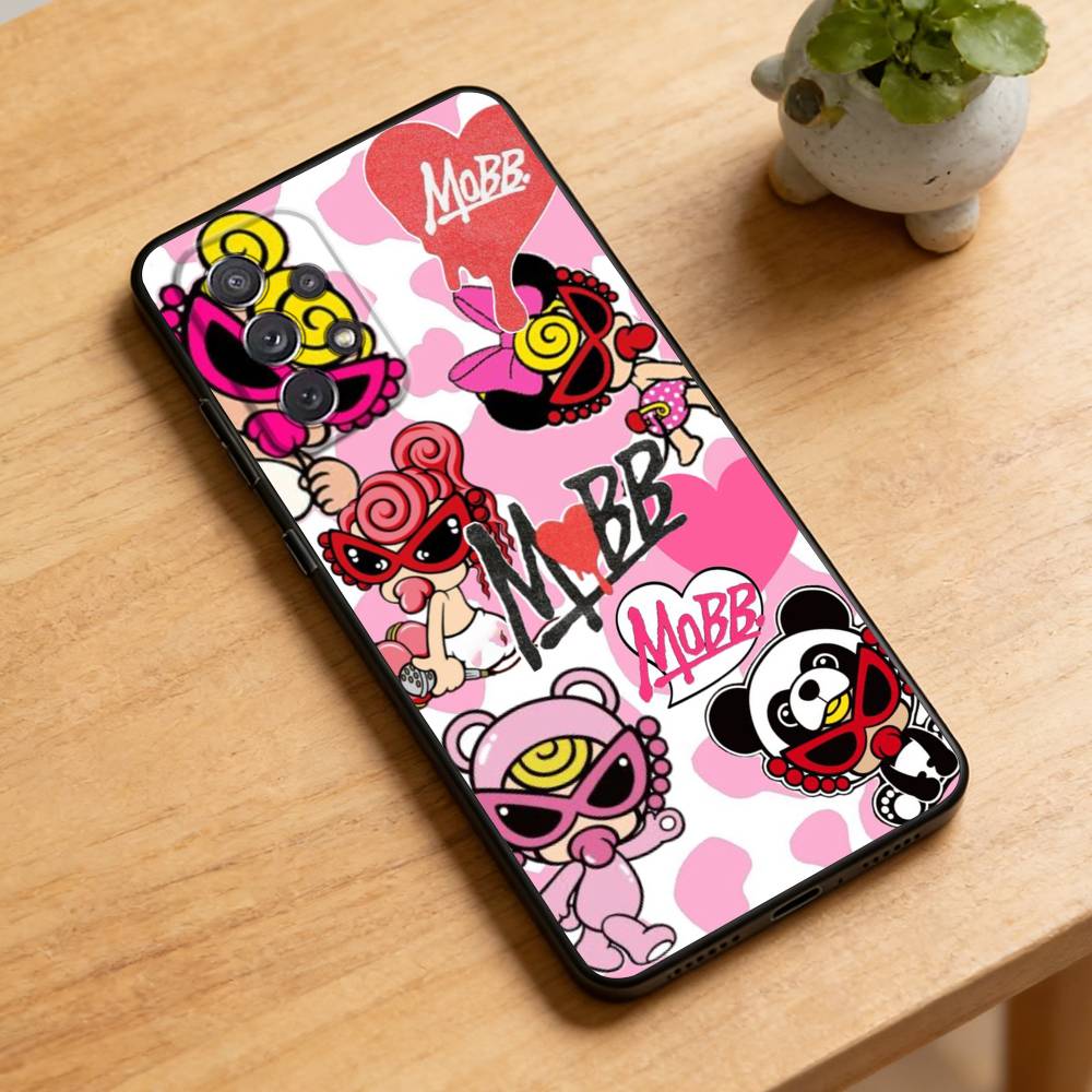 H-Hysteric M-Mini Phone Case For Samsung Galaxy A73,21,22,32,71,53,52,51,80,5G Soft Black Cover
