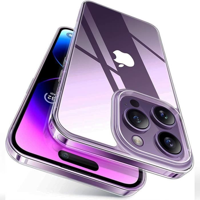 Coque de Protection - BOOLING - pour iPhone 14 Pro - Transparente - Souple - 2 Verres Trempés Inclus