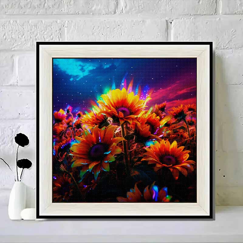 New Arrival 5D DIY Full Circle Diamond Painting "Sunflower" Embroidery Cross Stitch Home Decor Gift