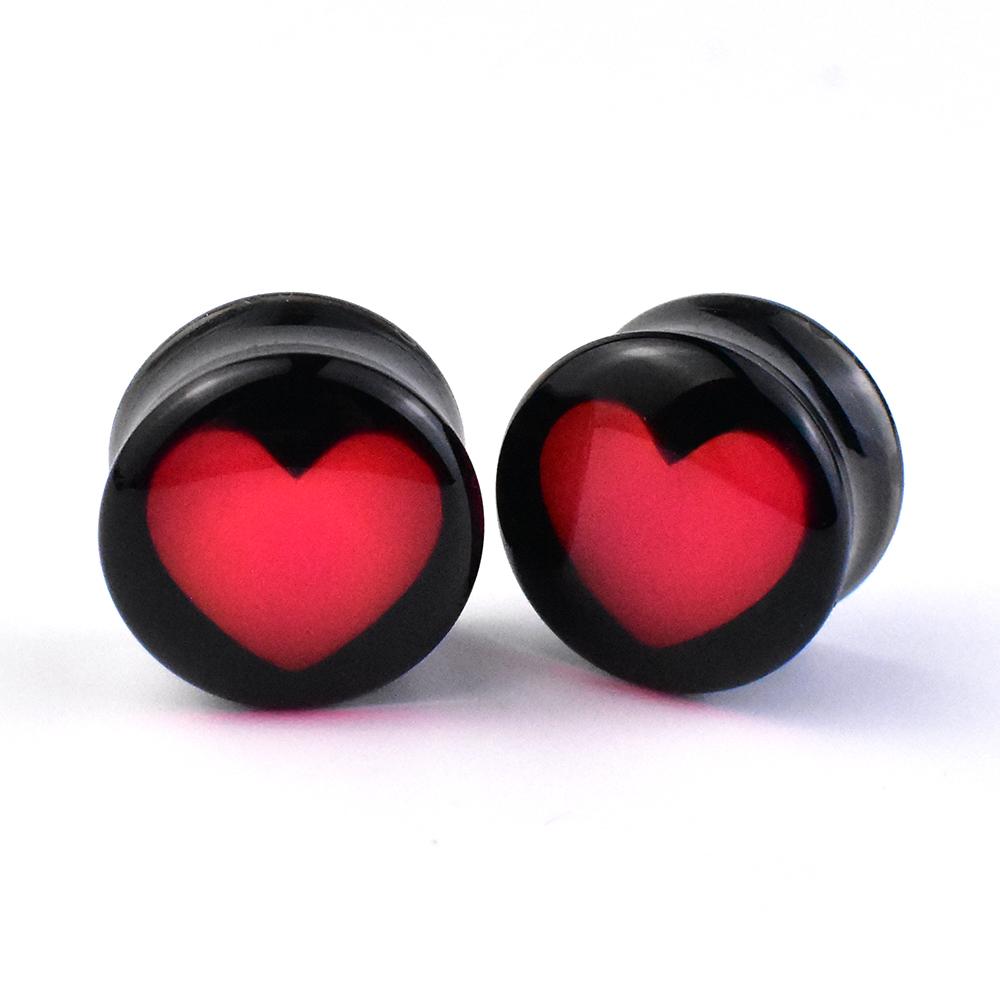 6-42mm Glow In the Dark Acrylic Ear Gauges Tunnels and Plug Luminous Ear Expander Studs Stretching Ear Piercing Earring