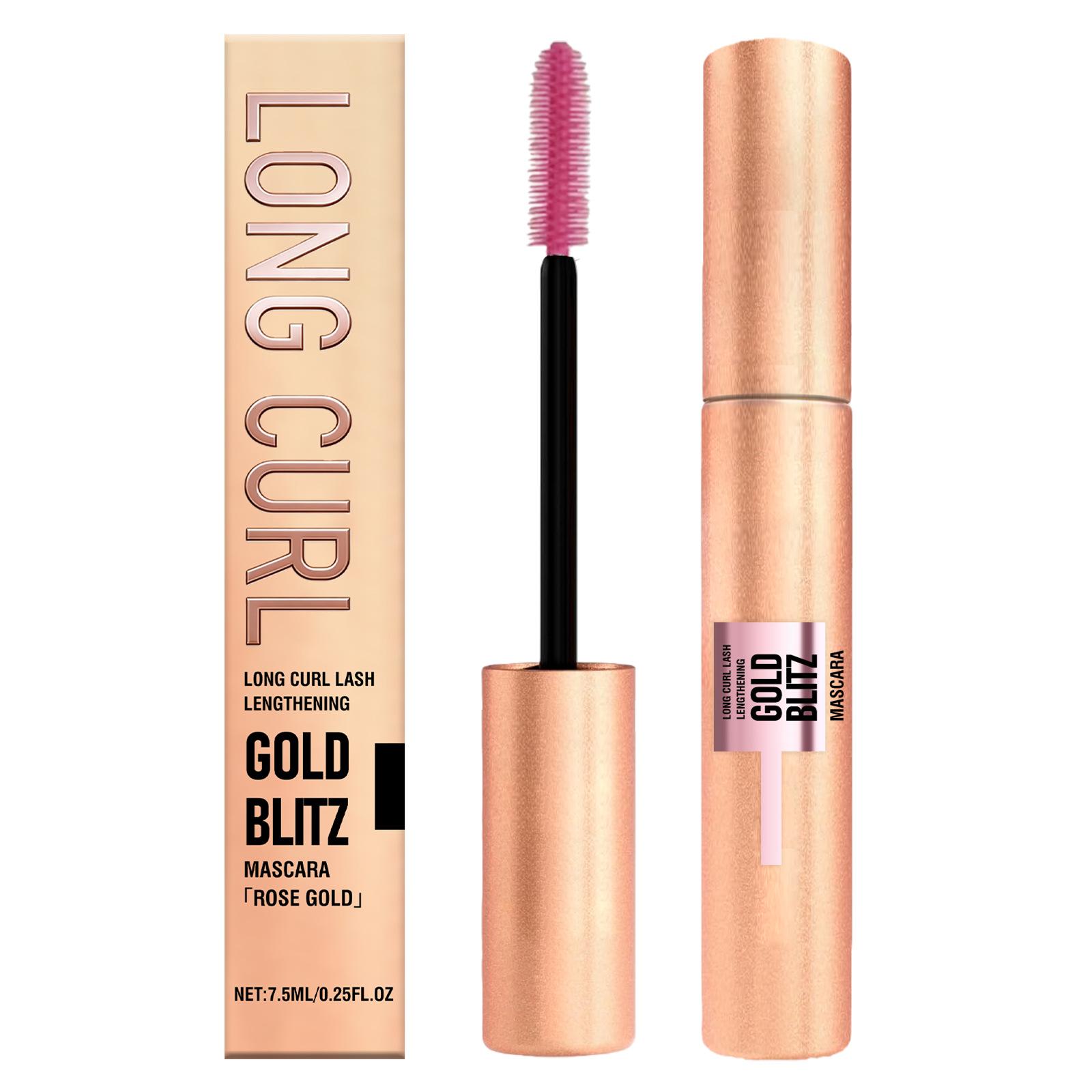 Golden Curling Mascara (Rose Gold), Natural Styling, Light Smooth Texture, Long Lasting Mascara 7.5ml