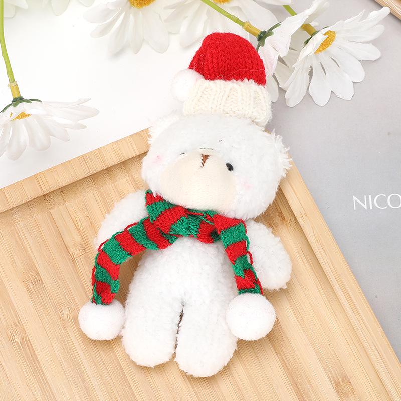 Christmas Teddy Bear with Scarf: Bouquet, Gift Box, Party Favor, Cake Decoration