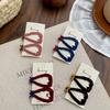 2pcs/bag Velvet Bow Hair Clips Arc Triangular BB Clips Sweet Girls Fringe Side Clip Clamps Headwear Hairpins Styling Accessories