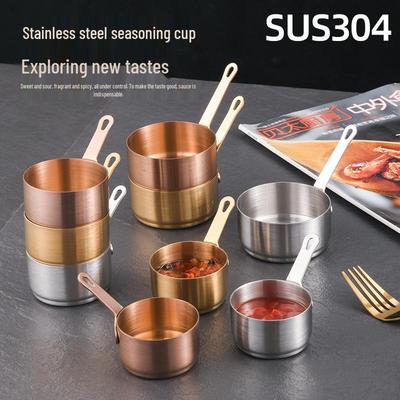 Korean-Style 304 Stainless Steel Sauce Cup with Handle for Dipping