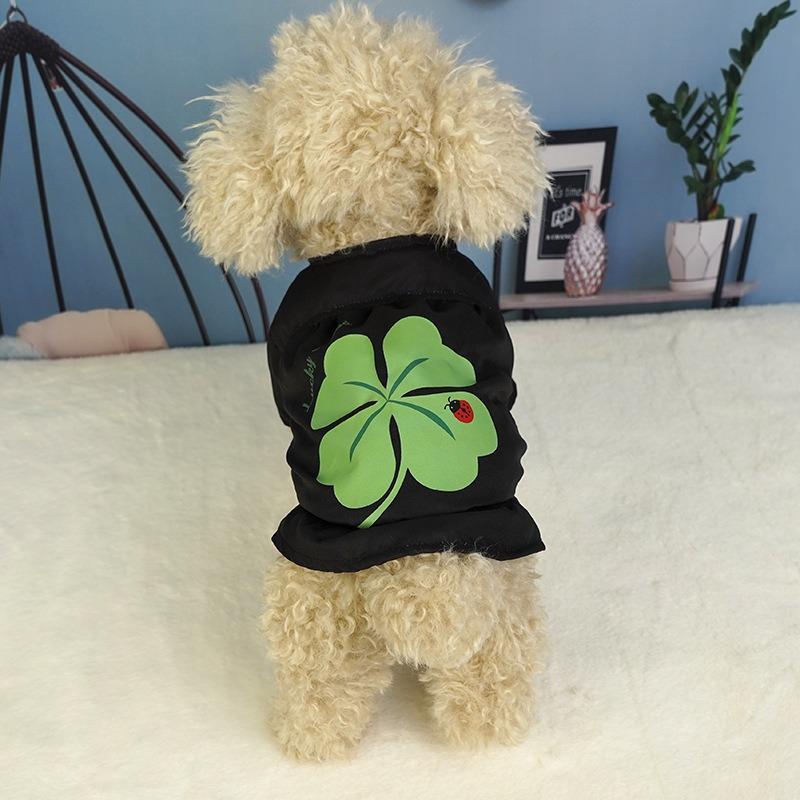 Pet Clothes Coat St. Patrick's Day Dog Cat Irish Spring Summer Clover Green Festival