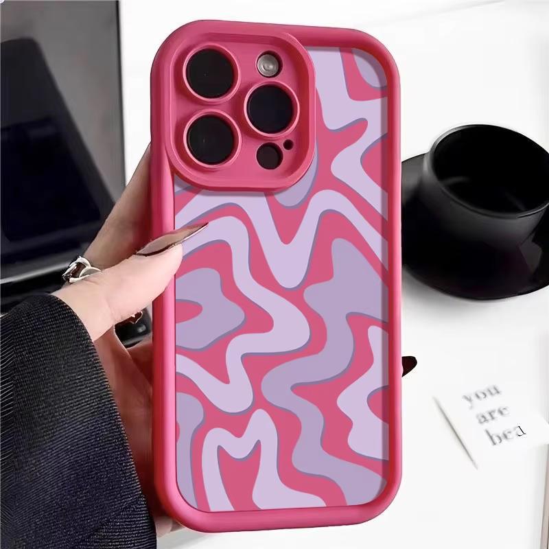 

Luxury Striped Pattern Phone Case For iPhone 17 Air 16 e 15 14 13 12 11 Pro Max Plus Mini SE 2020 2022 Bumber Funda Coque iPhone 16