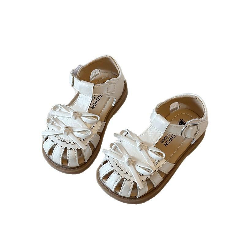 

Girls New Style Flip Flops Soft Bottom Anti-Slip Shoes Single Pair 30 бежевий