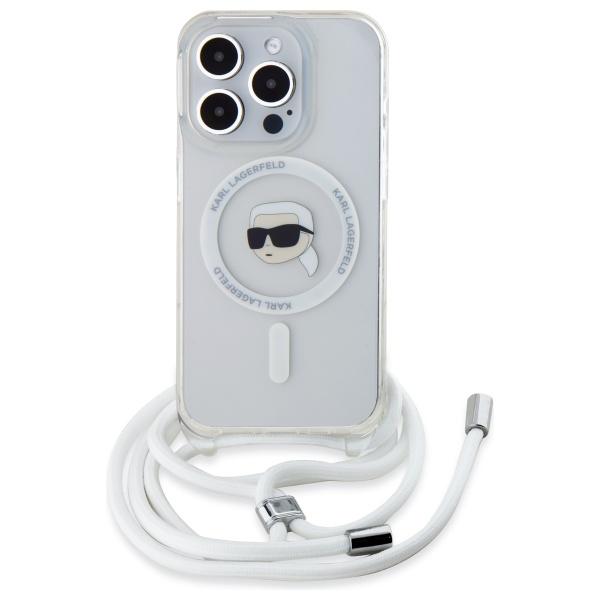 Karl Lagerfeld Klhmp16Xhckhnt Iphone 16 Pro Max 6.9 Hardcase Transparent Crossbody Iml Karl Head Magsafe