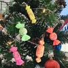 5 Pcs Christmas Candy Ornaments Plastic Candy Cane Christmas Tree Hanging Decor for Xmas