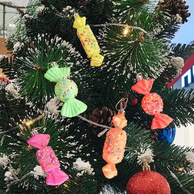5 Pcs Christmas Candy Ornaments Plastic Candy Cane Christmas Tree Hanging Decor for Xmas Birthday Party Wedding Supplies