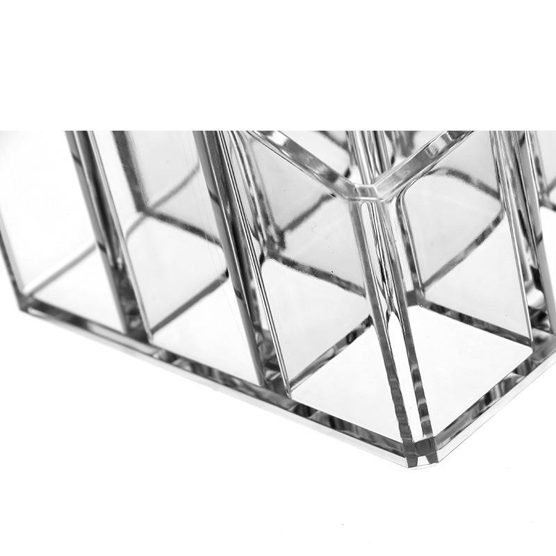 18-Grid Acrylic Flip-Top Lipstick Holder - Dustproof, Transparent Lip Gloss Organizer