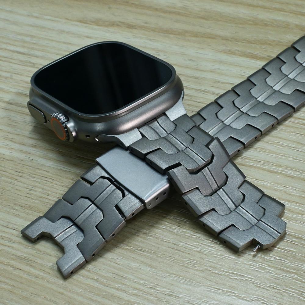 Titanium Wristband for Apple Watch Series 10 46mm Ultra 49mm Strap Luxury Titanium Link Bracelet for Iwatch 9 8 7 6 5 45mm 44mm
