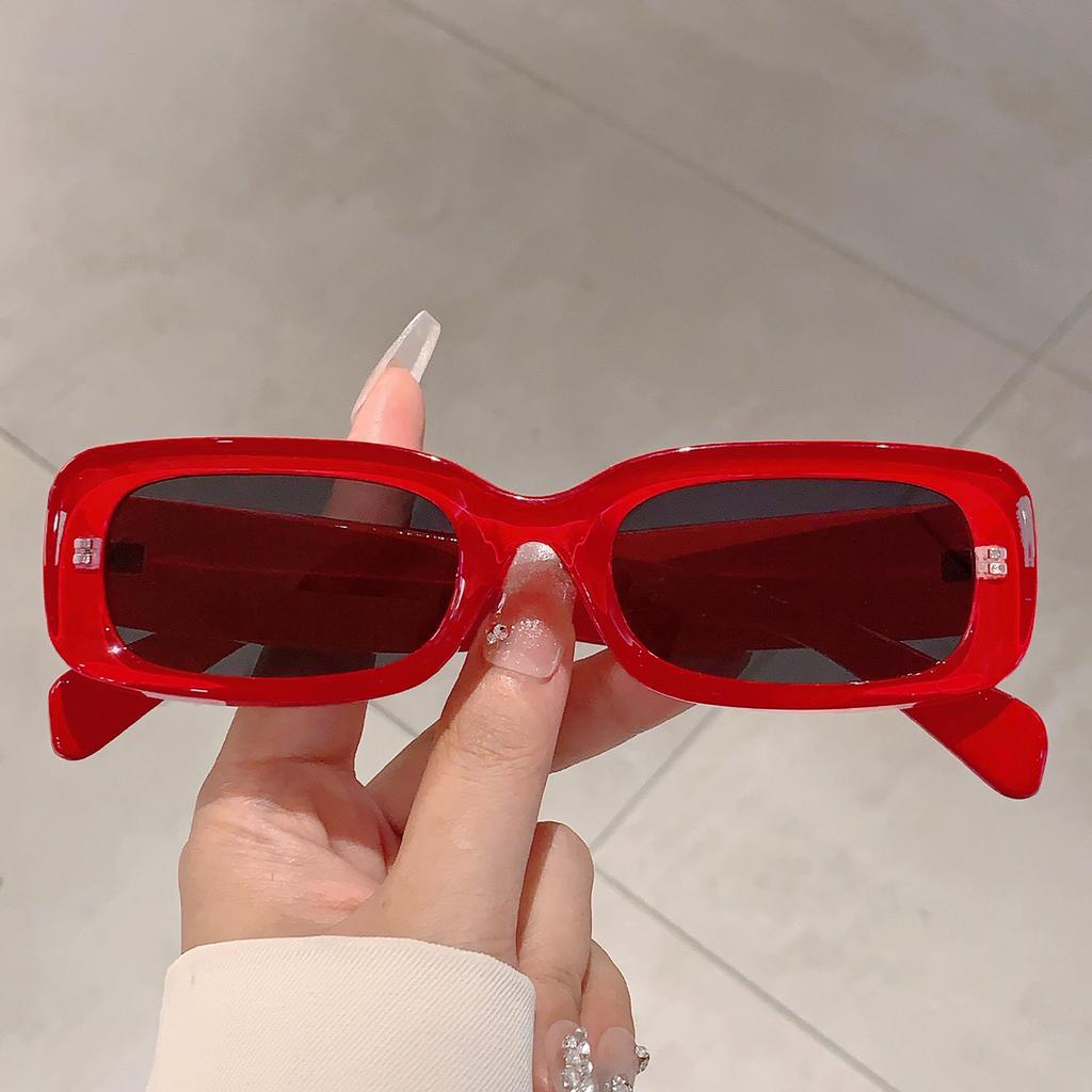 Retro Rectangle Pink Shades Fashion Brand Design Women Sunglasses Candy Color Beach Driving Sun Glasses for Ladies