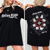 Kpop Stray Kids SKZ Run It Welttournee 2026 Neues Album T-Shirt Y2K Herren Damen Baumwolle Rundhals-T-Shirt Hip Hop Streetwear Gothic Baumwolle Übergroße T-Shirts