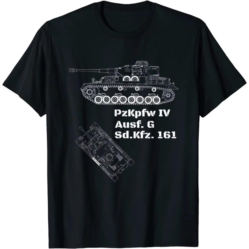 Pzkpfw IV Ausf.G Sd Kfz. 161 WWII German Panther Tank T-Shirt. Premium Cotton Short Sleeve O-Neck Mens T Shirt New