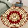 Vintage Bohemian Multicolor Floral Round Rug Non Slip Soft Circular Floor Mat Ethnic Mandala Flower Pattern For Living Room