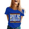 Unisex Casual Short Sleeve Pullover T Shirt with Letter Print Crew Neck Top Suitable for Oktoberfest and Everyday Wear