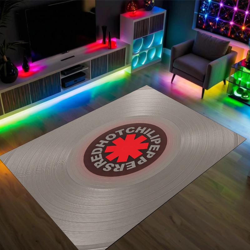 Red Hot Chili Peppers Design Kristall Samt Teppich Gemütlich Nicht?Rutschfester Teppich mit Aufdruck für Schlafzimmer Wohnzimmer Eingang