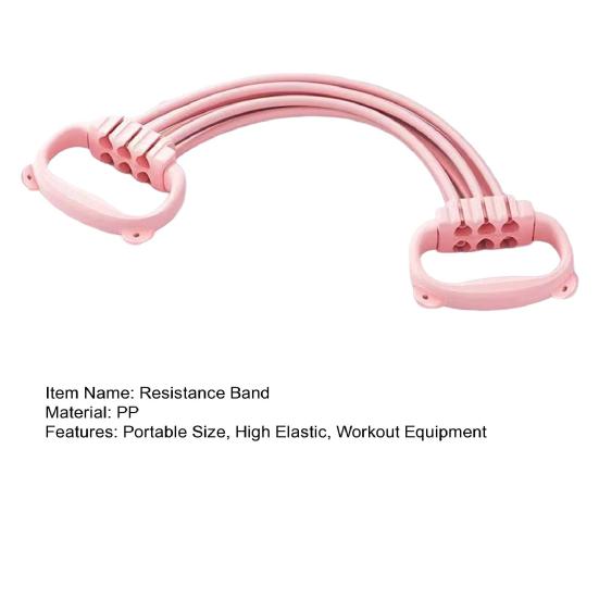 Adjustable Figure 8 Resistance Band Arm Shoulder Stretch Strength Training Fitness Elastic Strap 6-Tube Men Women Anti-slip Tension Rope