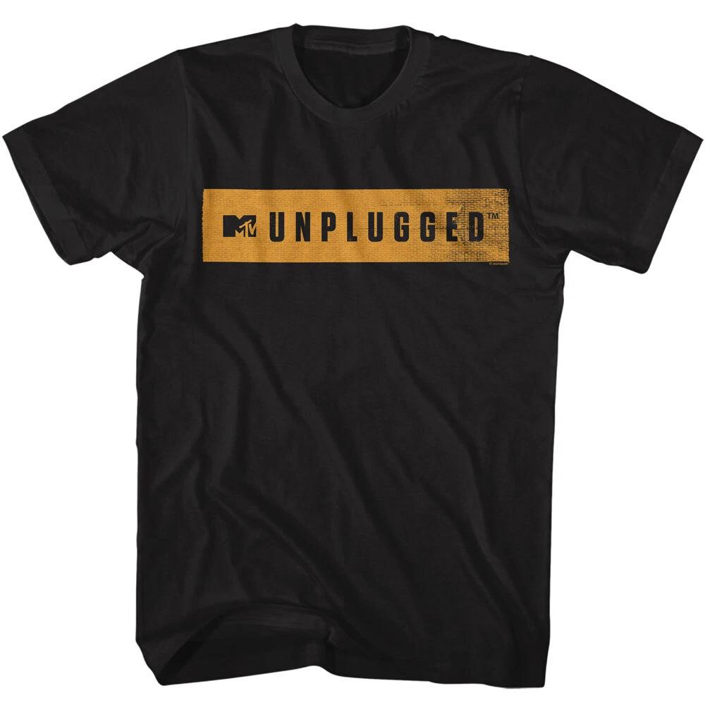 MTV Music Television MTV UNPLUGGED Gold Logo Men s T Shirt L