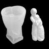 Mom Hugging Kid Silicone Mold Scented Candle Mold DIY Craft Plasters Tool