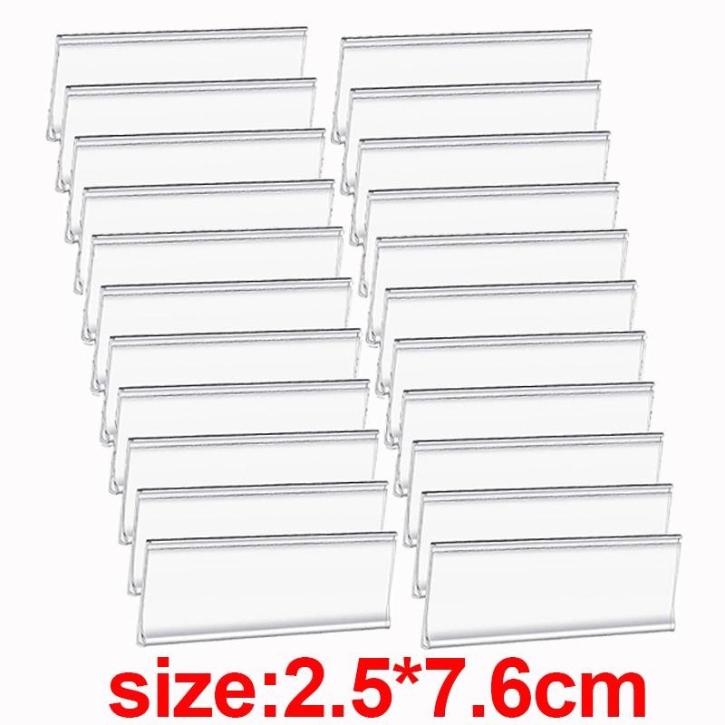 Transparent Self-adhesive Shelf Label PVC Index Card Pockets Tag Convenient Cabinet Seasoning Classification Label Home storage