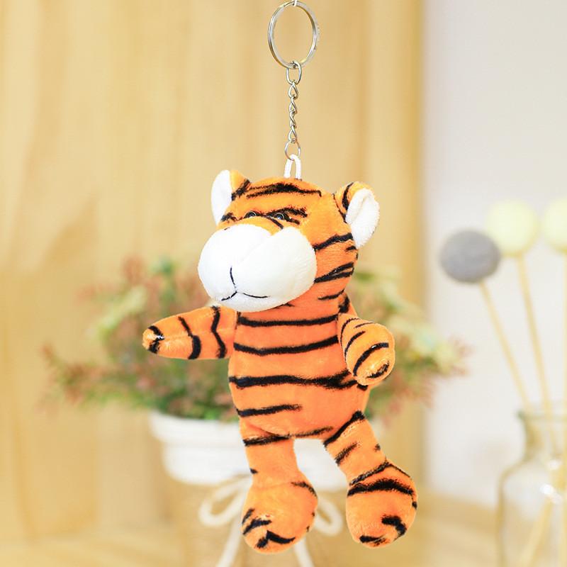 Tiger Year Plush Keychain With Soft Cotton Filling For Lucky Charm And Bag Decor